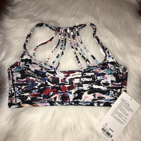 Nwt lululemon Lighten Up Bra culture clash multi - Picture 2 of 5